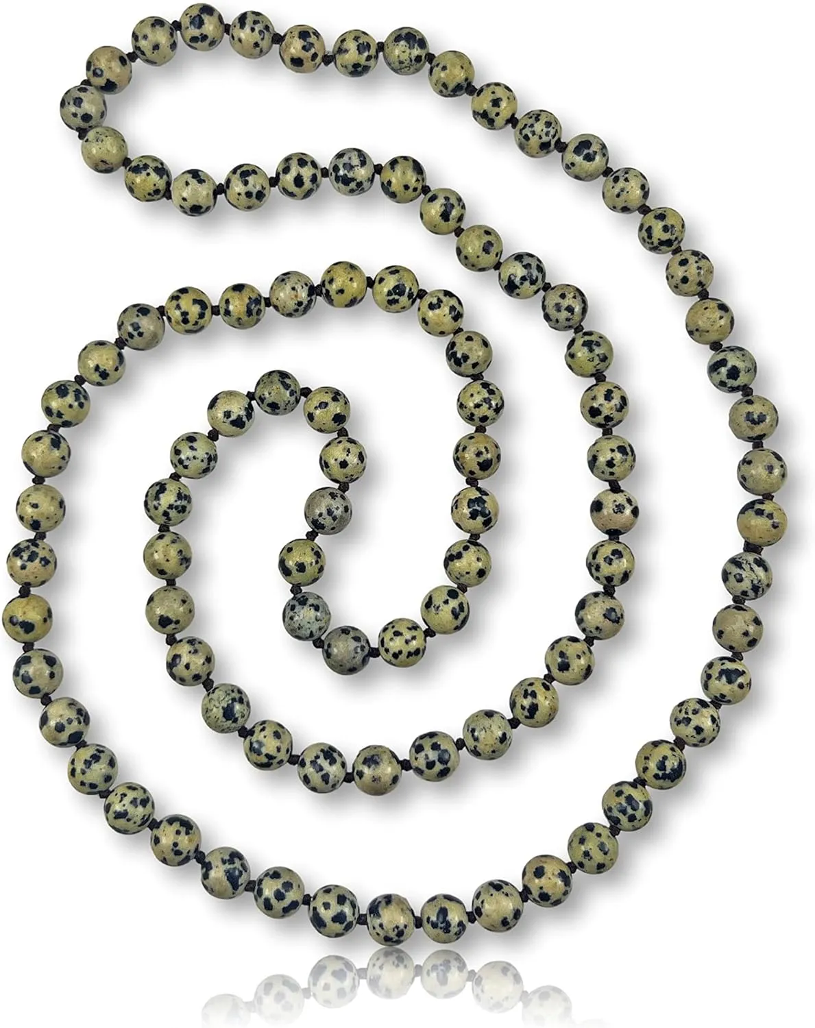 MGR MY GEMS ROCK! 36 Inch 7-8MM Long Polished-Finish Genuine Semi-Precious Stone Endless Infinity Long Beaded Strand Necklace.