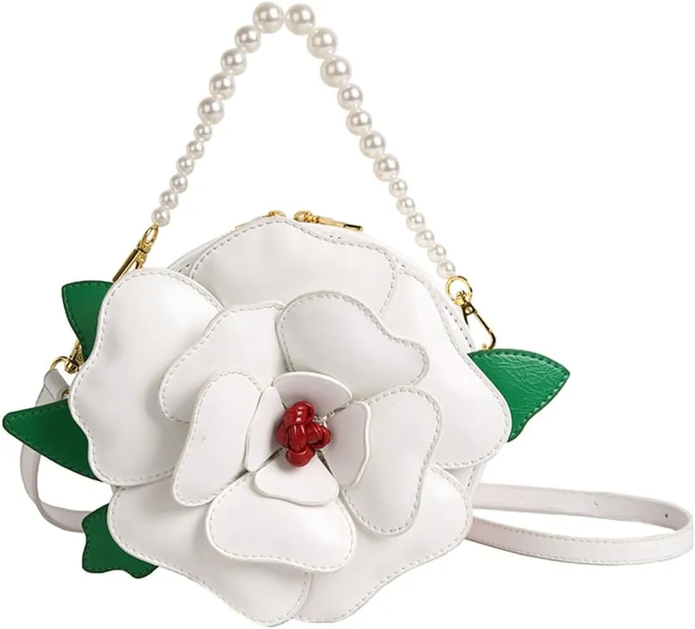 Mini 3D Flower Evening Bag Floral Purse Party PU Leather Women Clutch Purse Chain Strap Shoulder Bag 2025