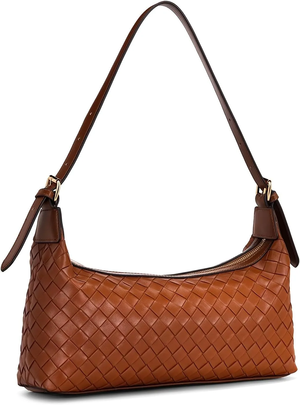 molshine Women's Hobo Shoulder Bags, PU Leather Woven Tote Handbag, Underarm Braided Evening Clutch Purse