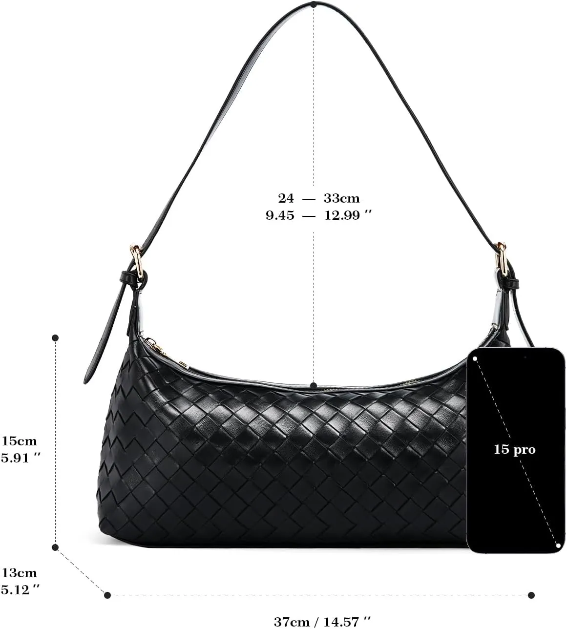 molshine Women's Hobo Shoulder Bags, PU Leather Woven Tote Handbag, Underarm Braided Evening Clutch Purse
