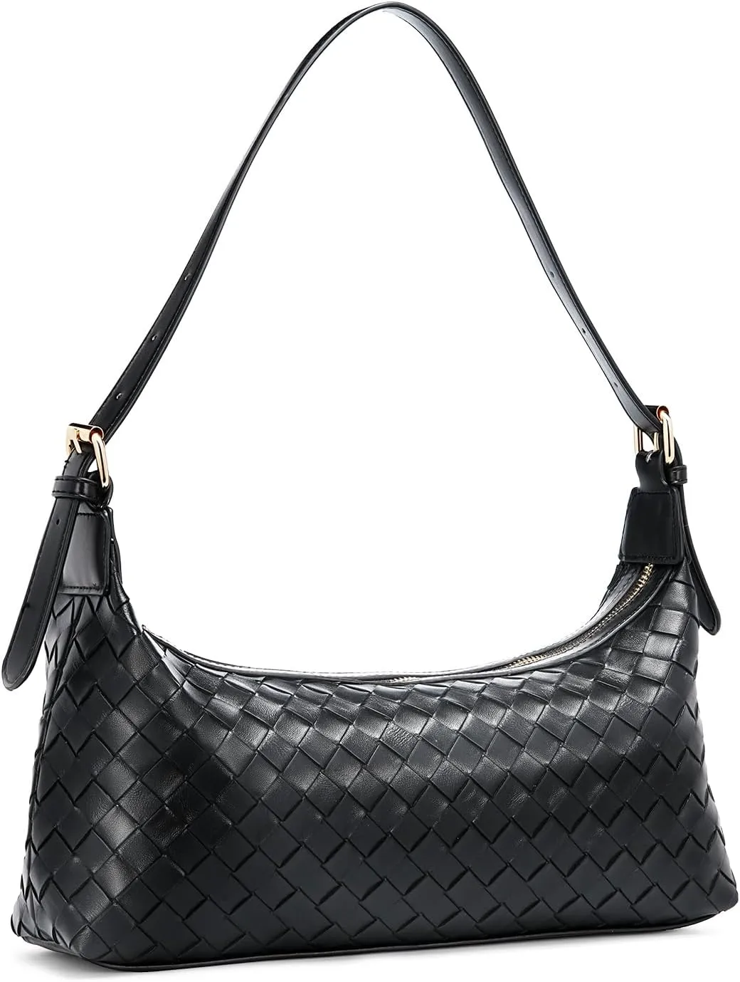 molshine Women's Hobo Shoulder Bags, PU Leather Woven Tote Handbag, Underarm Braided Evening Clutch Purse