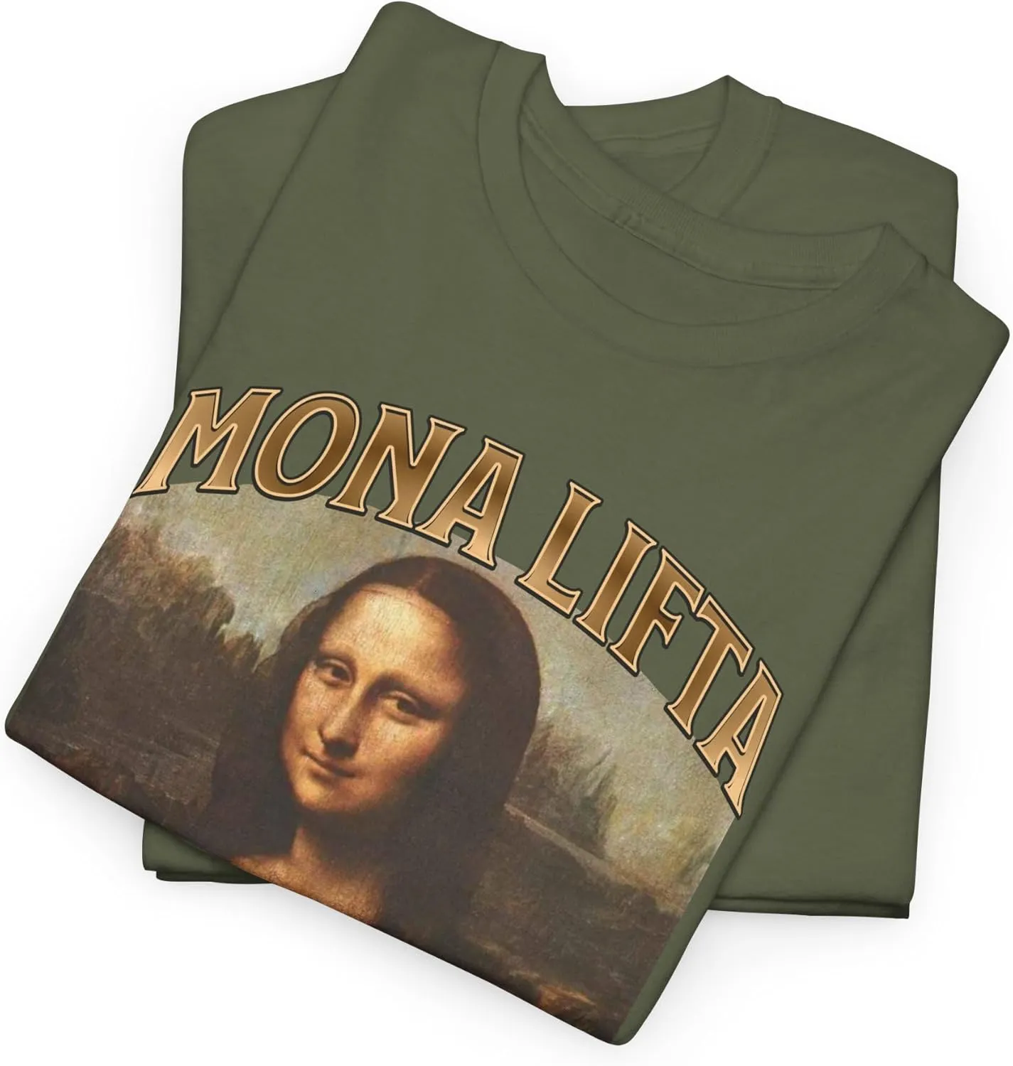 Mona Lifta T-Shirt, Bodybuilding Shirt, Mona Lisa Shirt, Funny Gym Shirt, Workout Tee, Bodybuilder Gift, Muscle Top, Athletic