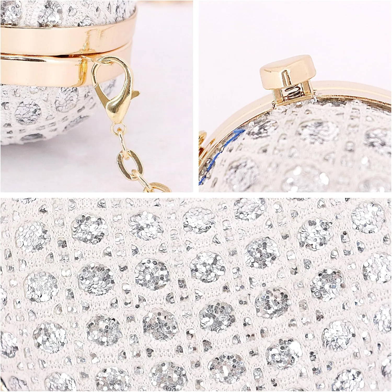 Naimo Women Heart Bag Rhinestone Evening Bag Shoulder Chain Bags Mini Handbag Clutch Wedding Cocktail Party Purse