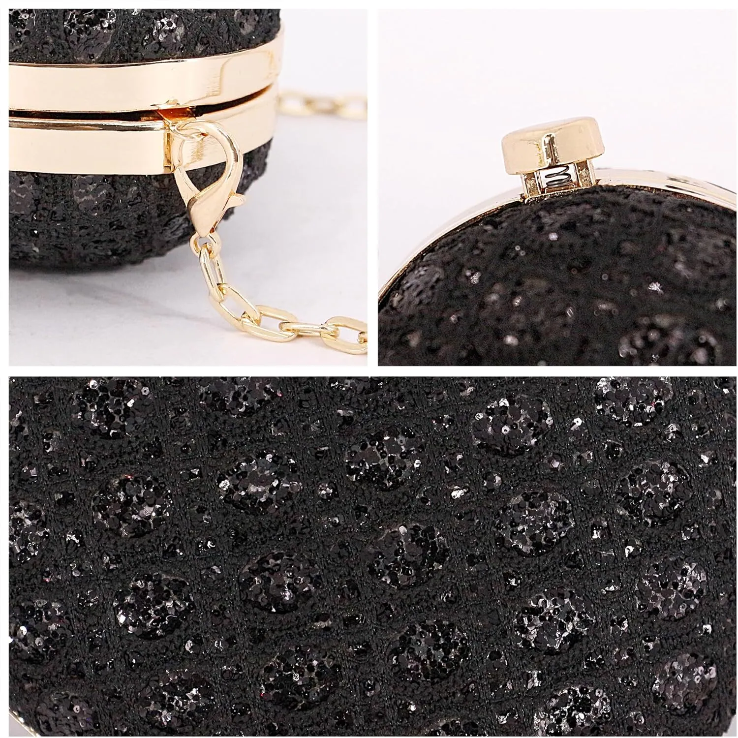 Naimo Women Heart Bag Rhinestone Evening Bag Shoulder Chain Bags Mini Handbag Clutch Wedding Cocktail Party Purse