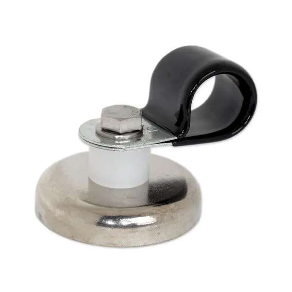 Neodymium D42mm Hose Clamp P-Clip Magnet | Neoprene | ID16mm dia. | Pull Force 68kg