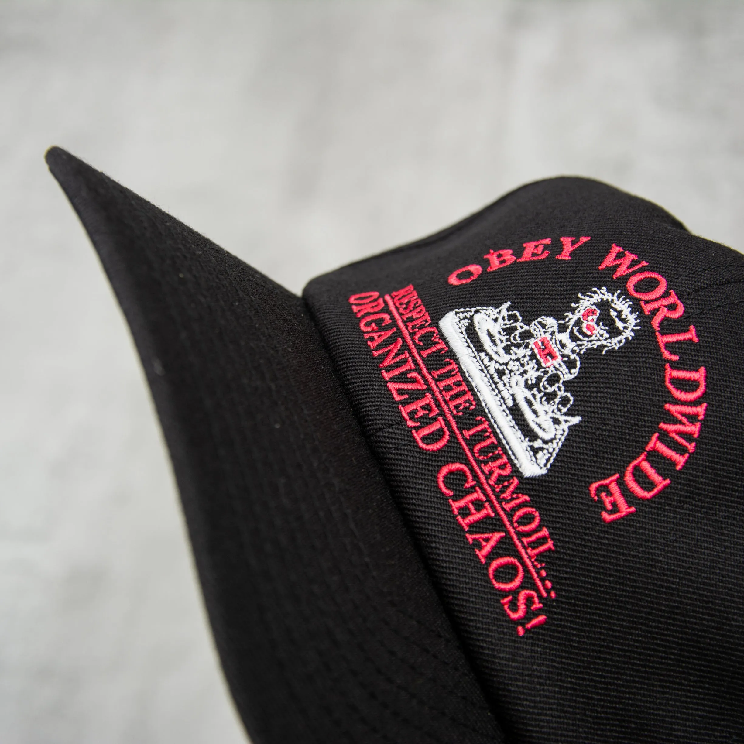 Obey Chaos 6 Panel Snapback  - Black