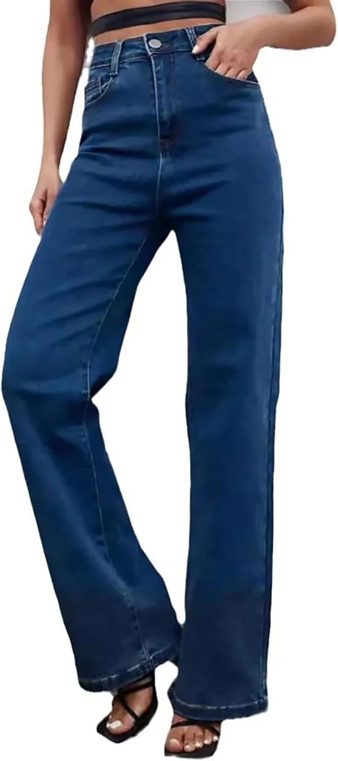 Oprah's Favorite Jeans Pants High Waisted Cropped Denim Pants Tummy Control Sailor Wide Leg Trouser Chiccurva Jeans