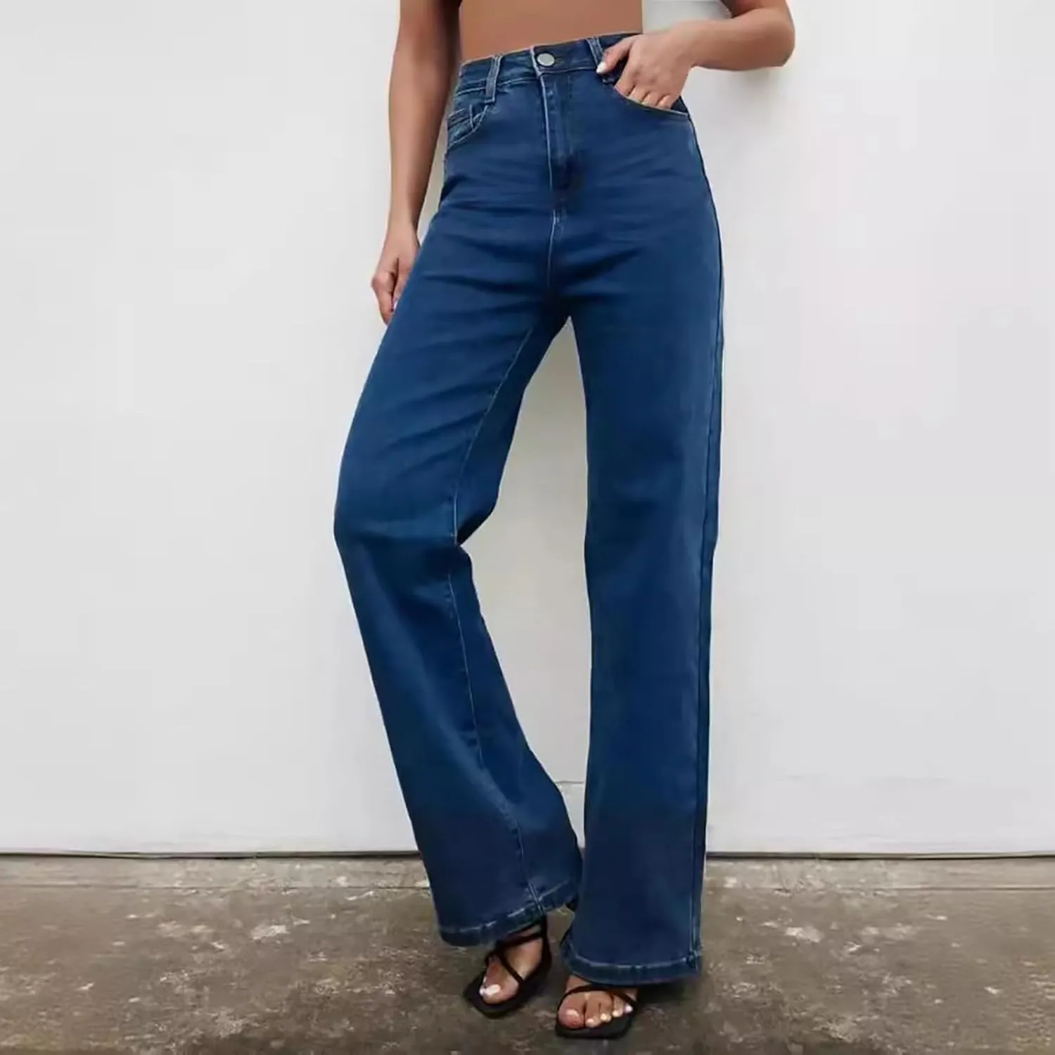 Oprah's Favorite Jeans Pants High Waisted Cropped Denim Pants Tummy Control Sailor Wide Leg Trouser Chiccurva Jeans
