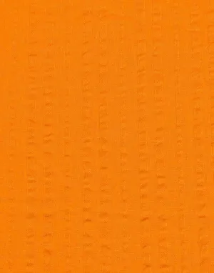 Orange Ribbon Seersucker Cotton Fabric
