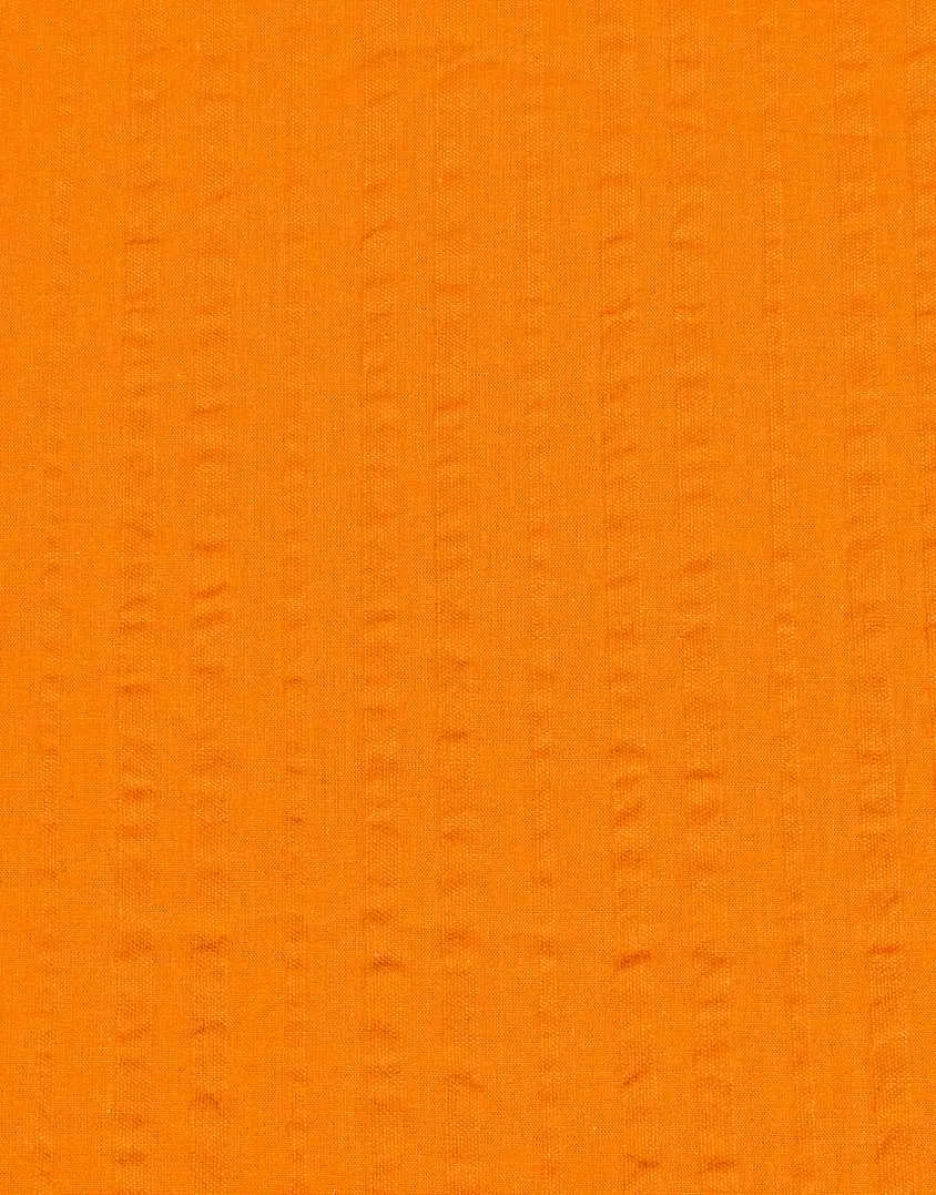 Orange Ribbon Seersucker Cotton Fabric