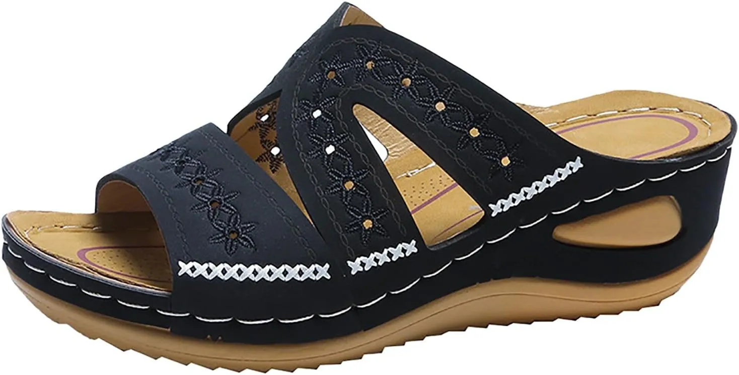 Orthopedic Sandals for Women Dressy Comfortable Arch Support Wedge Sandals Best Walking Flip Flops Sandals 2025