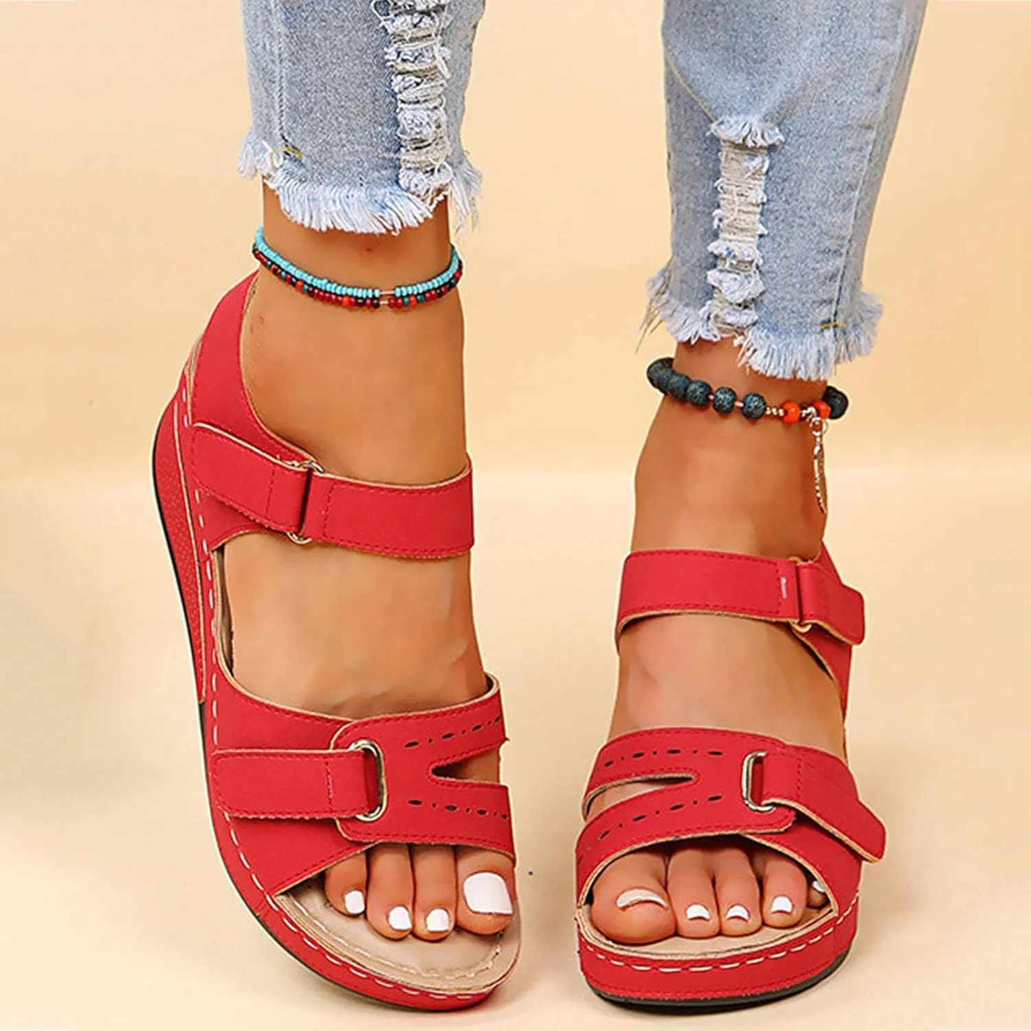 Orthopedic Sandals for Women Dressy Summer Comfortable Walking Sandals Arch Support Platform Sandals Casual Shoes