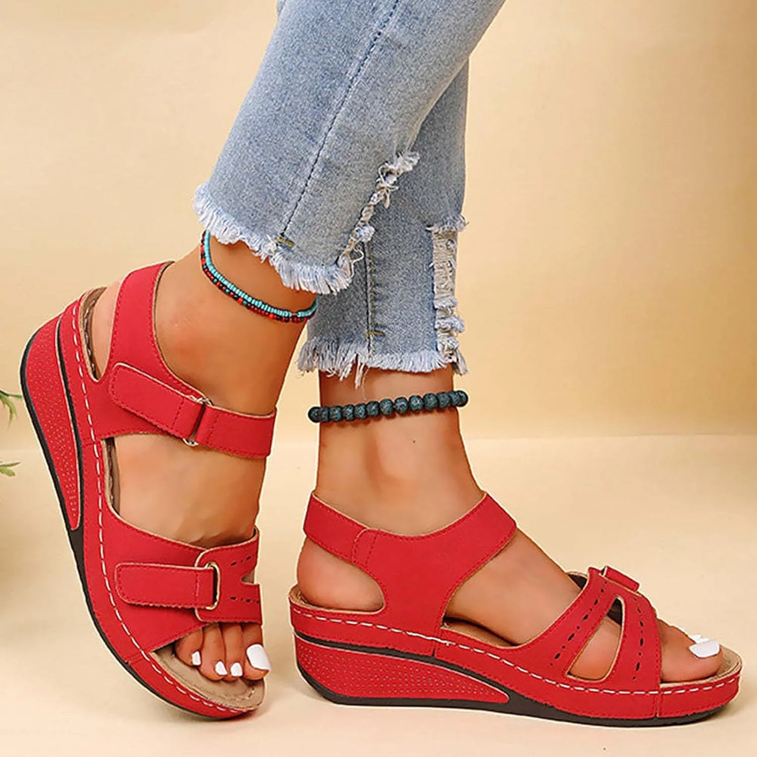 Orthopedic Sandals for Women Dressy Summer Comfortable Walking Sandals Arch Support Platform Sandals Casual Shoes