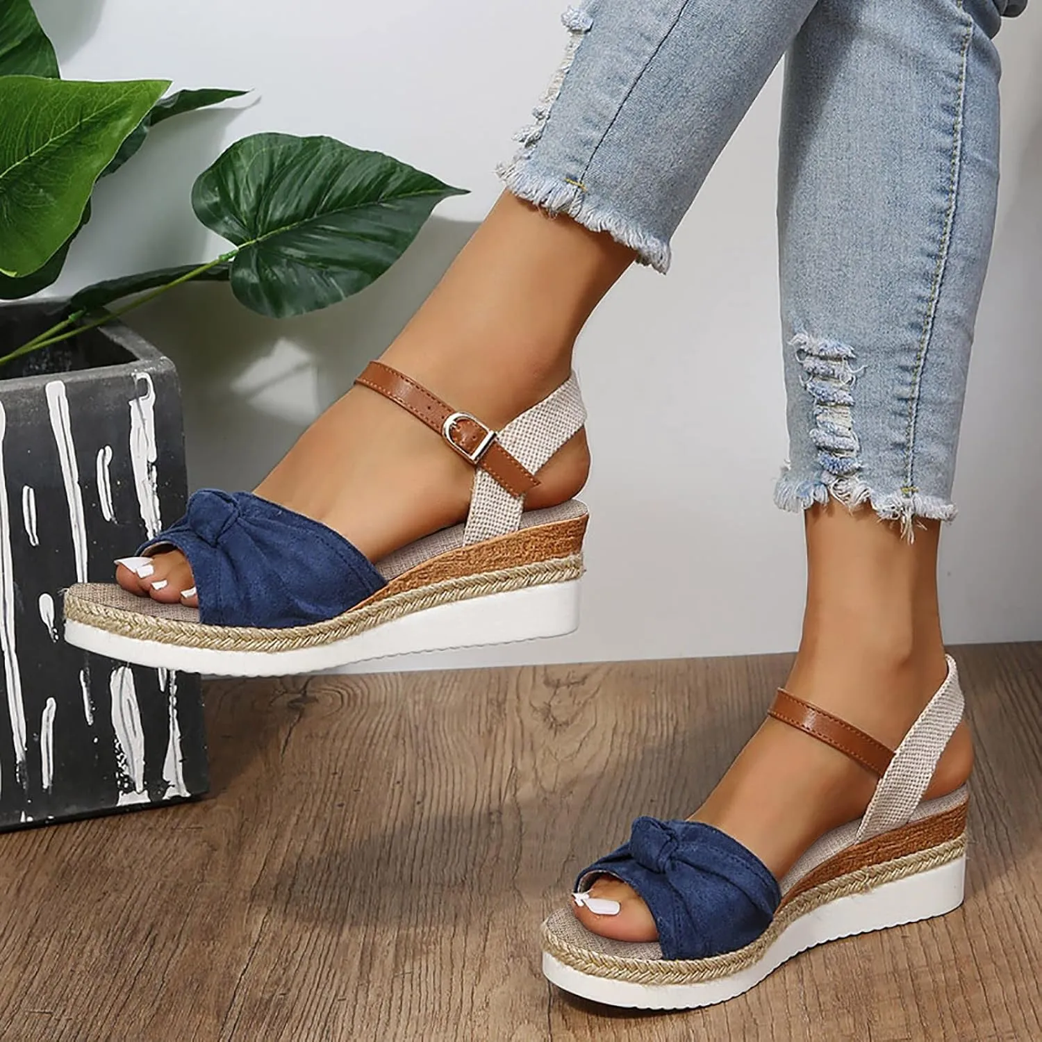 Orthopedic Sandals for Women Dressy Summer Comfortable Walking Wedge Sandals with Arch Support Fashion Orthotic Slides Shoes