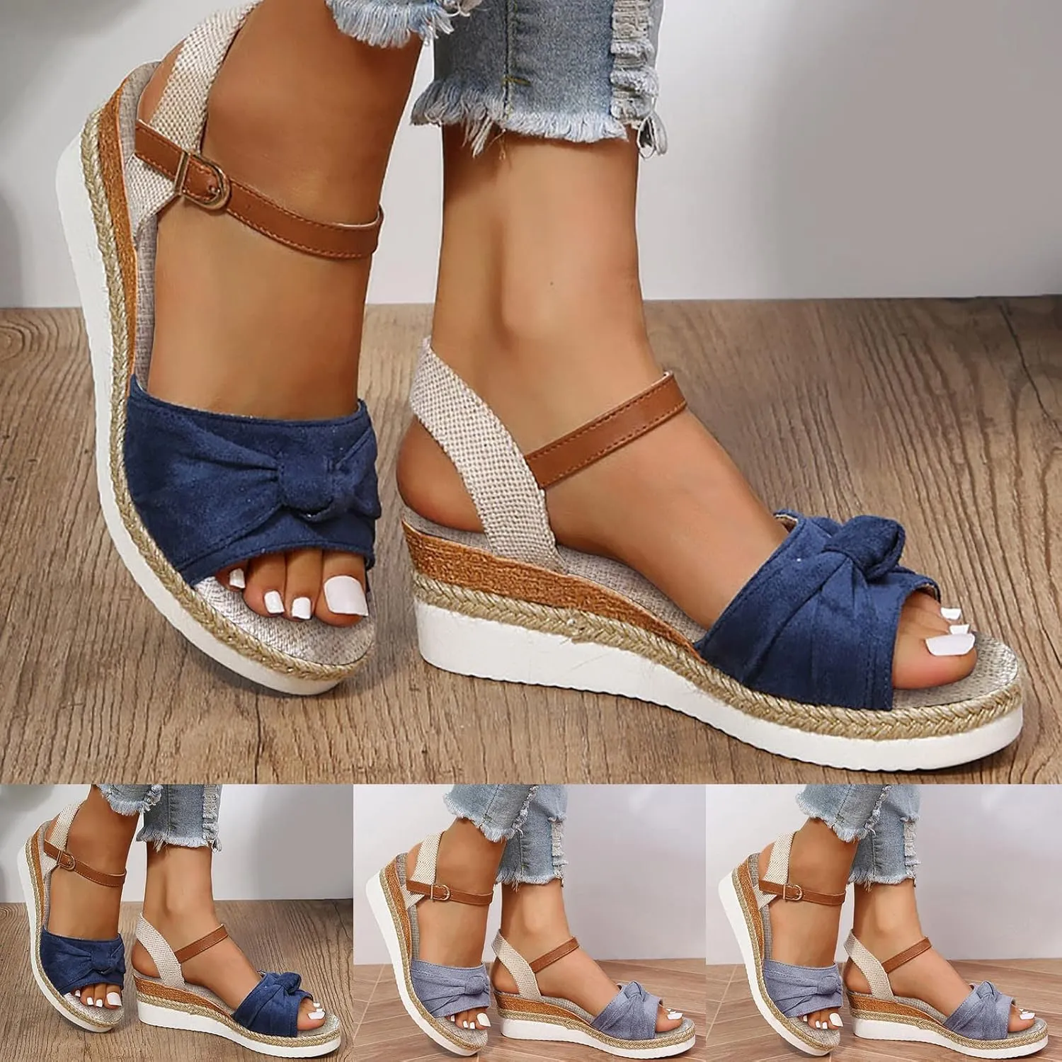 Orthopedic Sandals for Women Dressy Summer Comfortable Walking Wedge Sandals with Arch Support Fashion Orthotic Slides Shoes