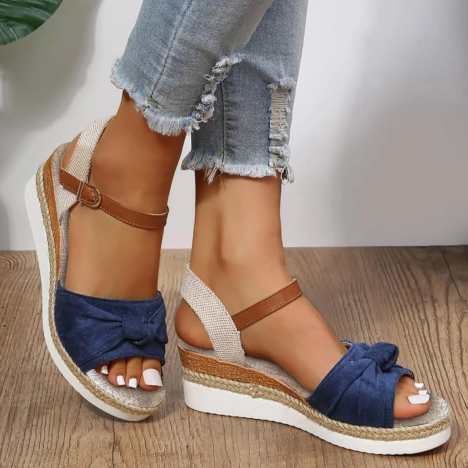 Orthopedic Sandals for Women Dressy Summer Comfortable Walking Wedge Sandals with Arch Support Fashion Orthotic Slides Shoes