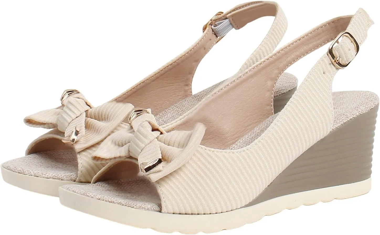 Orthopedic Sandals for Women,Women Walking Slippers with Arch Support Wedge Sandals Summer Dressy Open Toe Ankle Strap Platform Beach Casual Slip on Sandals Beach Dress Comfortable Shoes