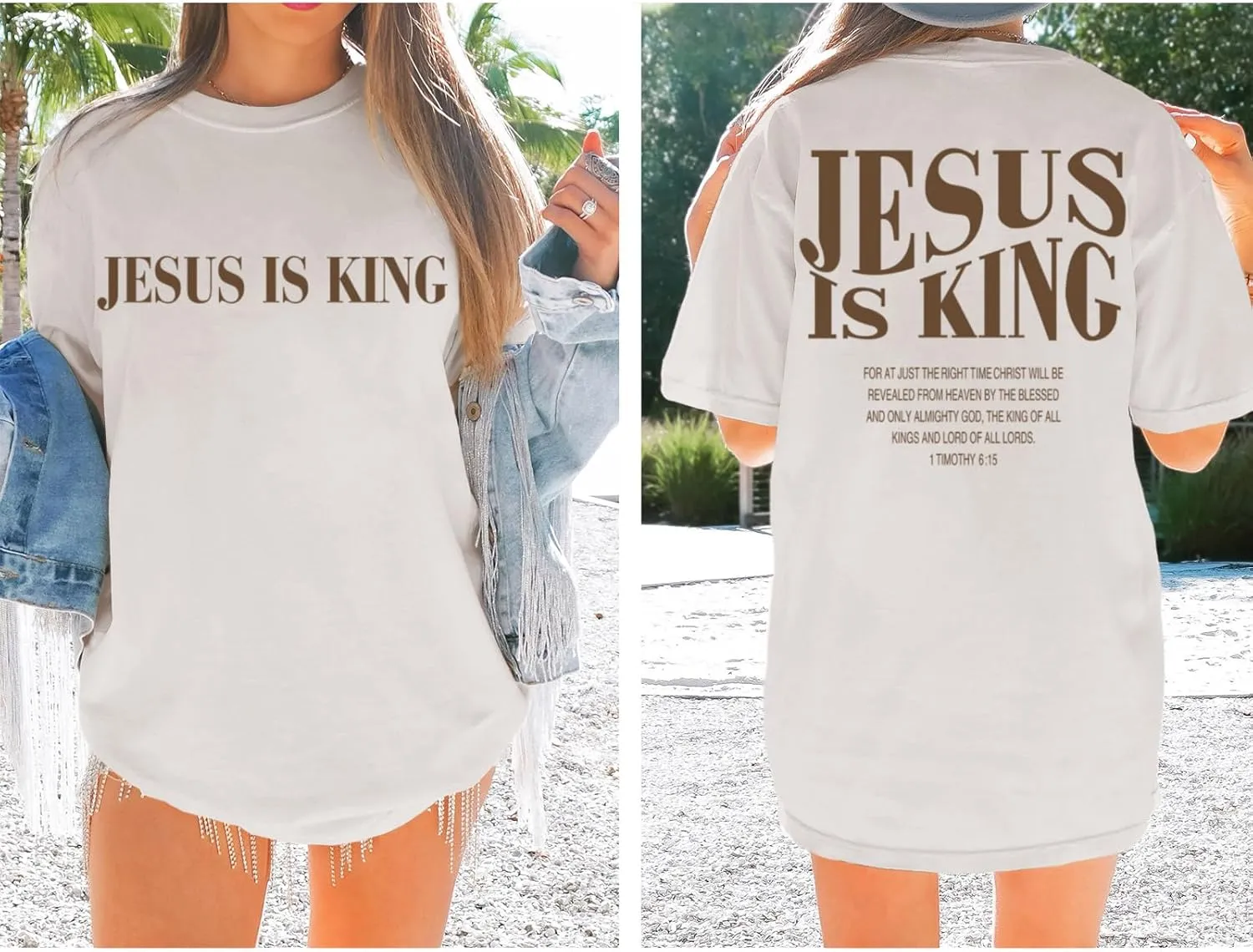 Oversized Tshirts for Women Christian Jesus is King Shirt Faith Religious Sayings Tees Loose Casual Bible Verse Tops
