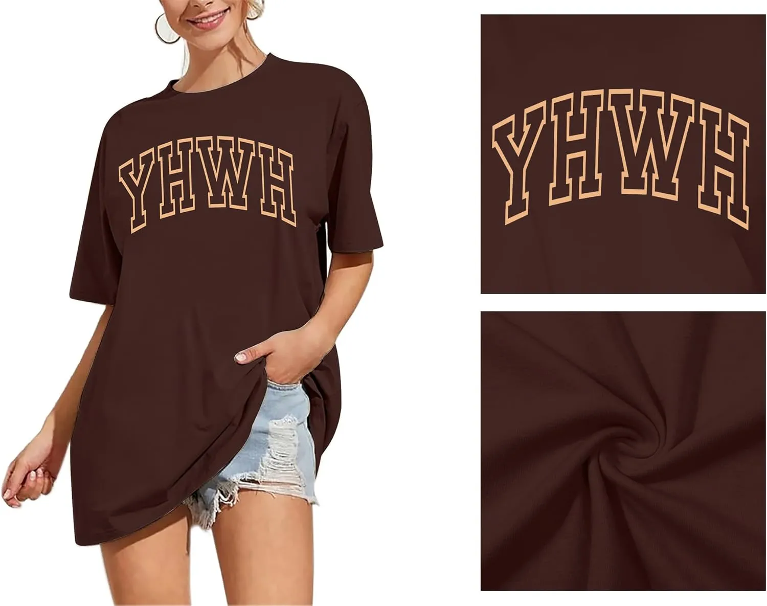 Oversized Tshirts for Women Christian Shirts Faith Over Fear Shirt Short Sleeve Jesus Tees Loose Casual Religious Tops