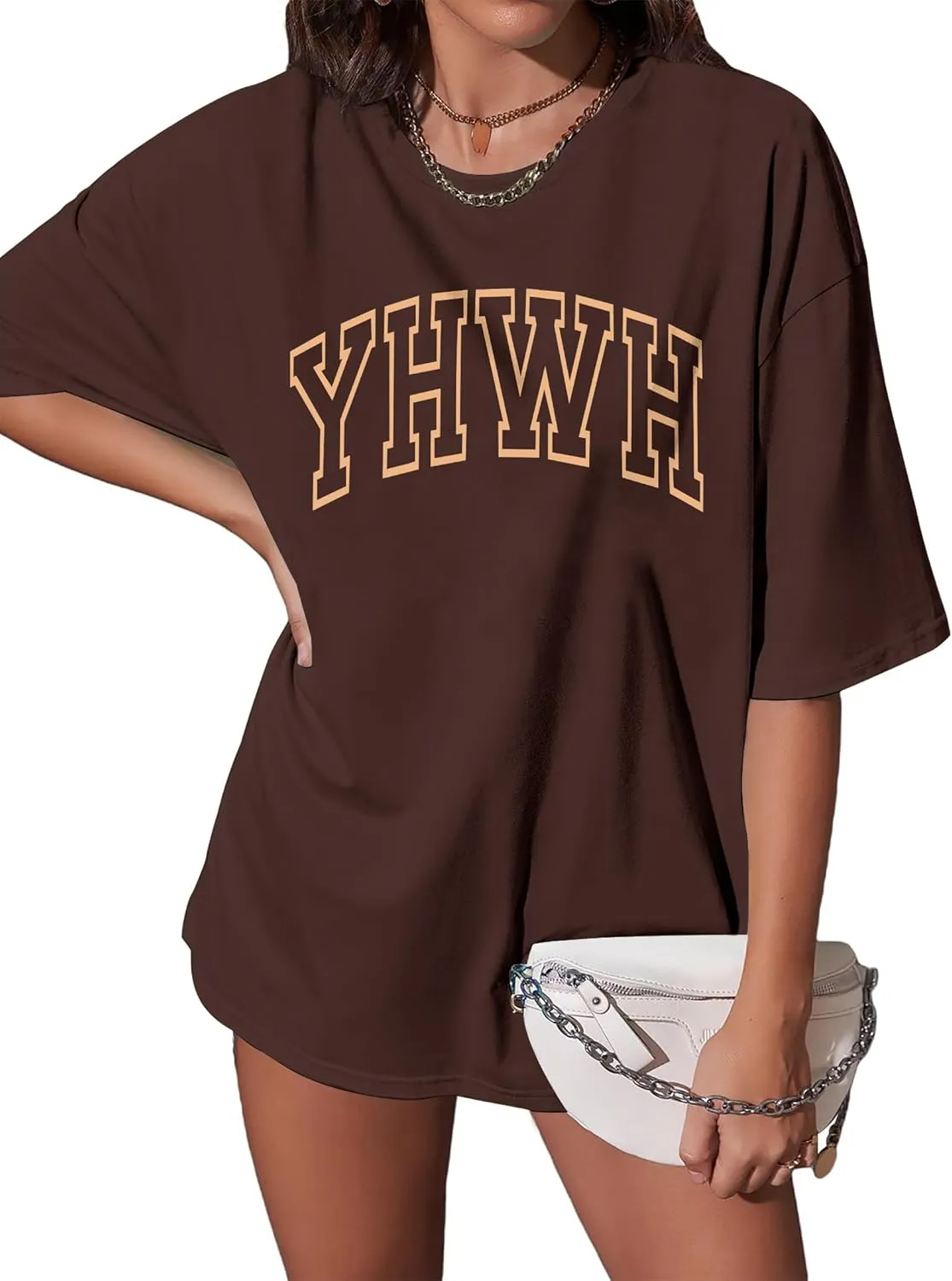 Oversized Tshirts for Women Christian Shirts Faith Over Fear Shirt Short Sleeve Jesus Tees Loose Casual Religious Tops