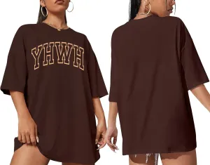 Oversized Tshirts for Women Christian Shirts Faith Over Fear Shirt Short Sleeve Jesus Tees Loose Casual Religious Tops
