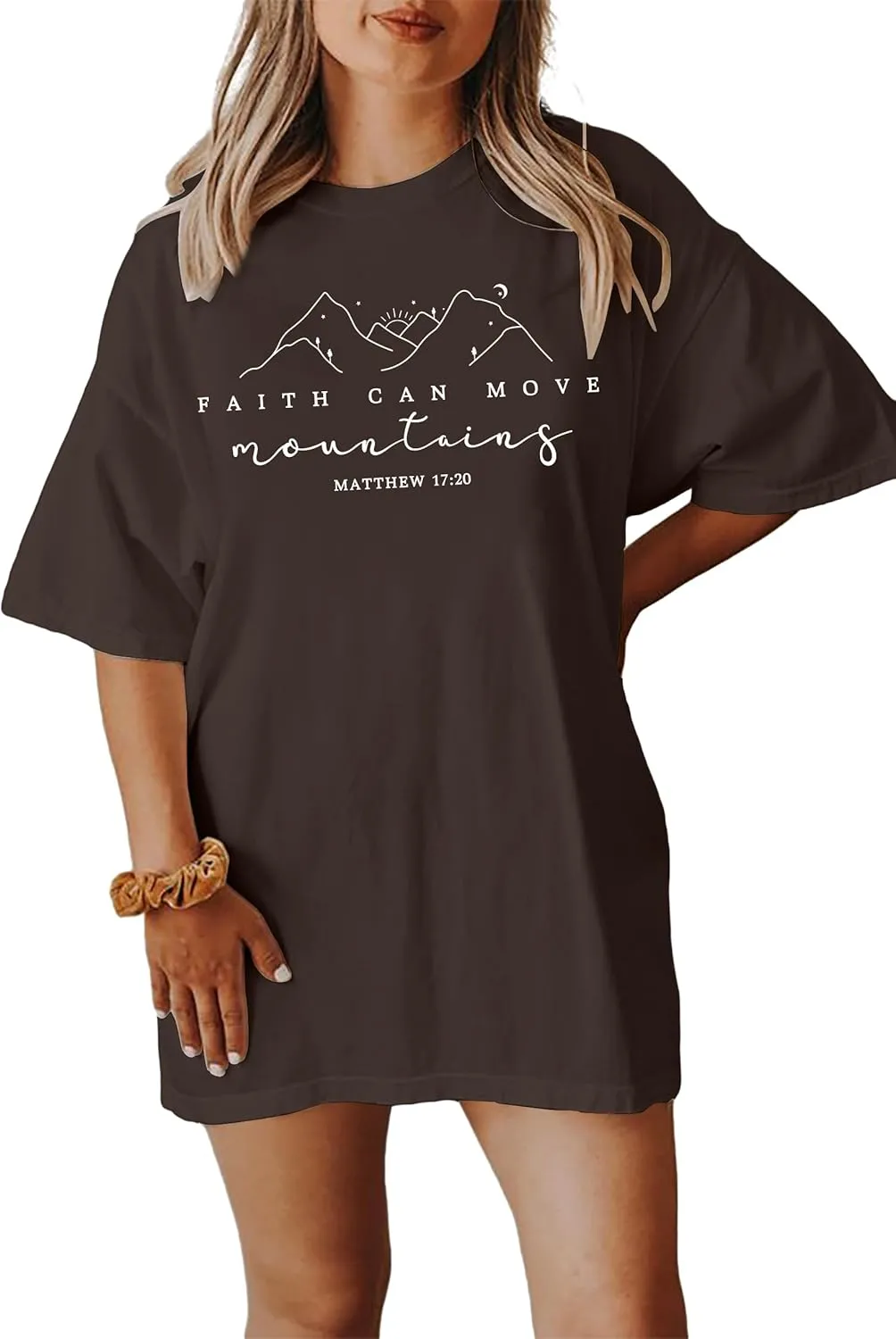 Oversized Tshirts for Women Christian Shirts Faith Over Fear Shirt Short Sleeve Jesus Tees Loose Casual Religious Tops