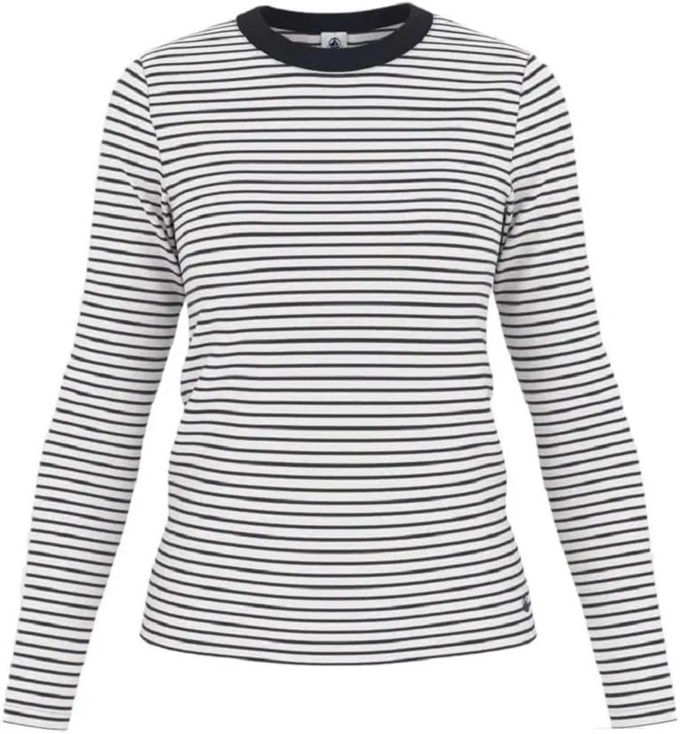 Petit Bateau Women's Iconic Stripy Long-Sleeved Cotton T-Shirt Sizes XXS-XL