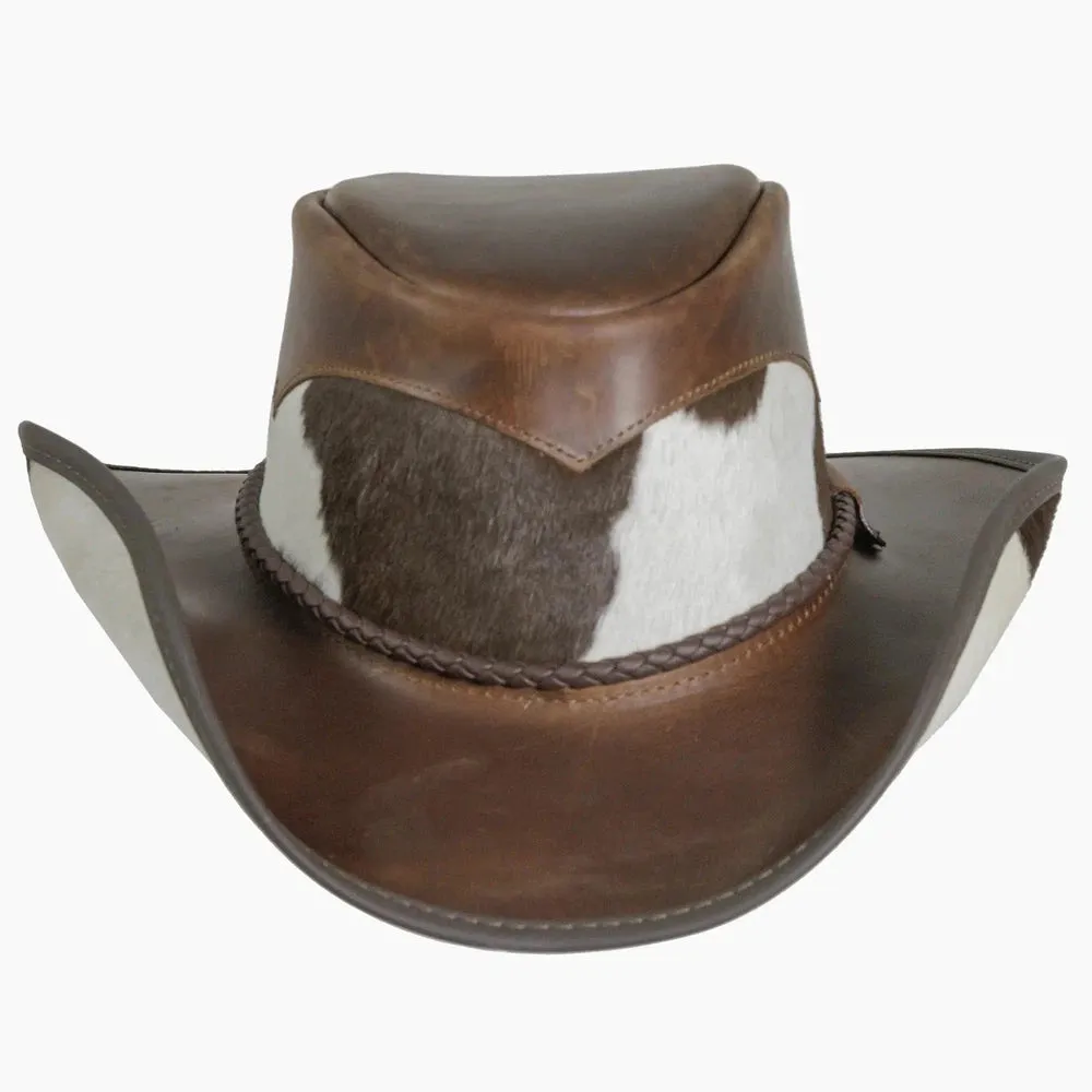 Pinto | Mens Leather Cowboy Hat with Calf Accents