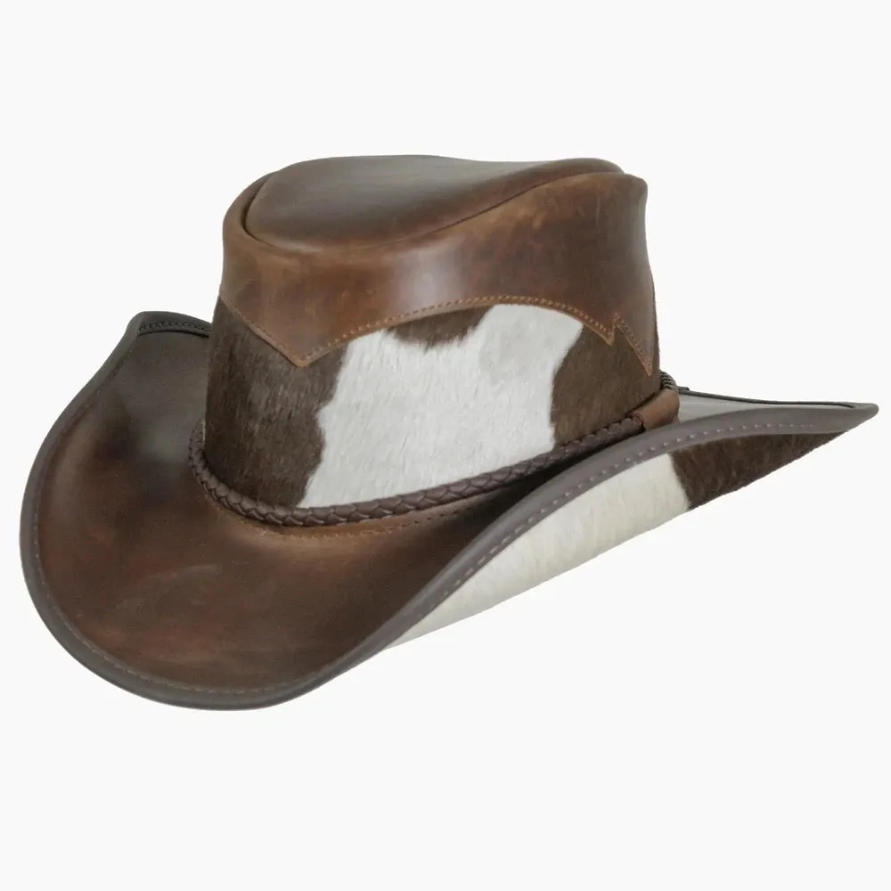 Pinto | Mens Leather Cowboy Hat with Calf Accents