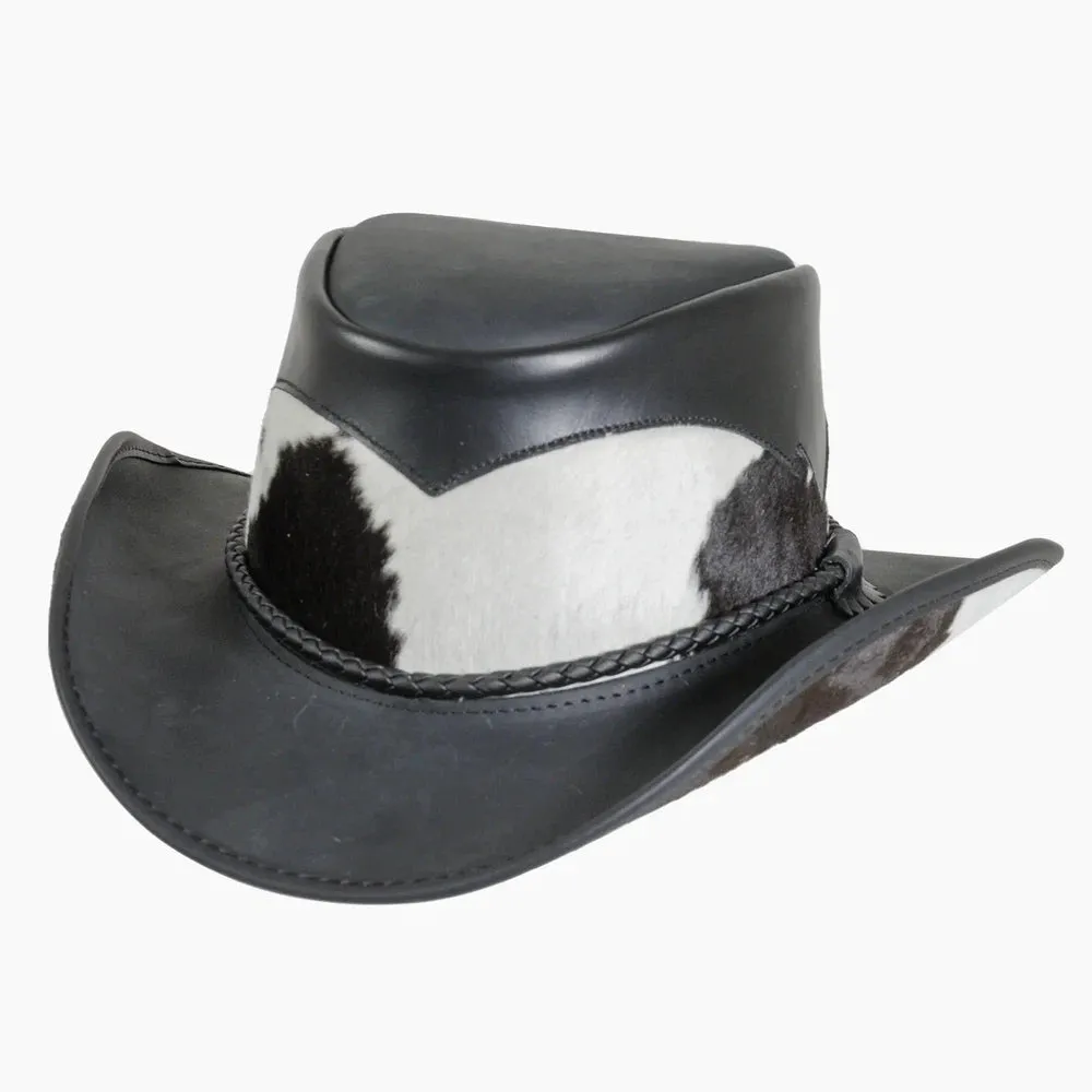 Pinto | Mens Leather Cowboy Hat with Calf Accents