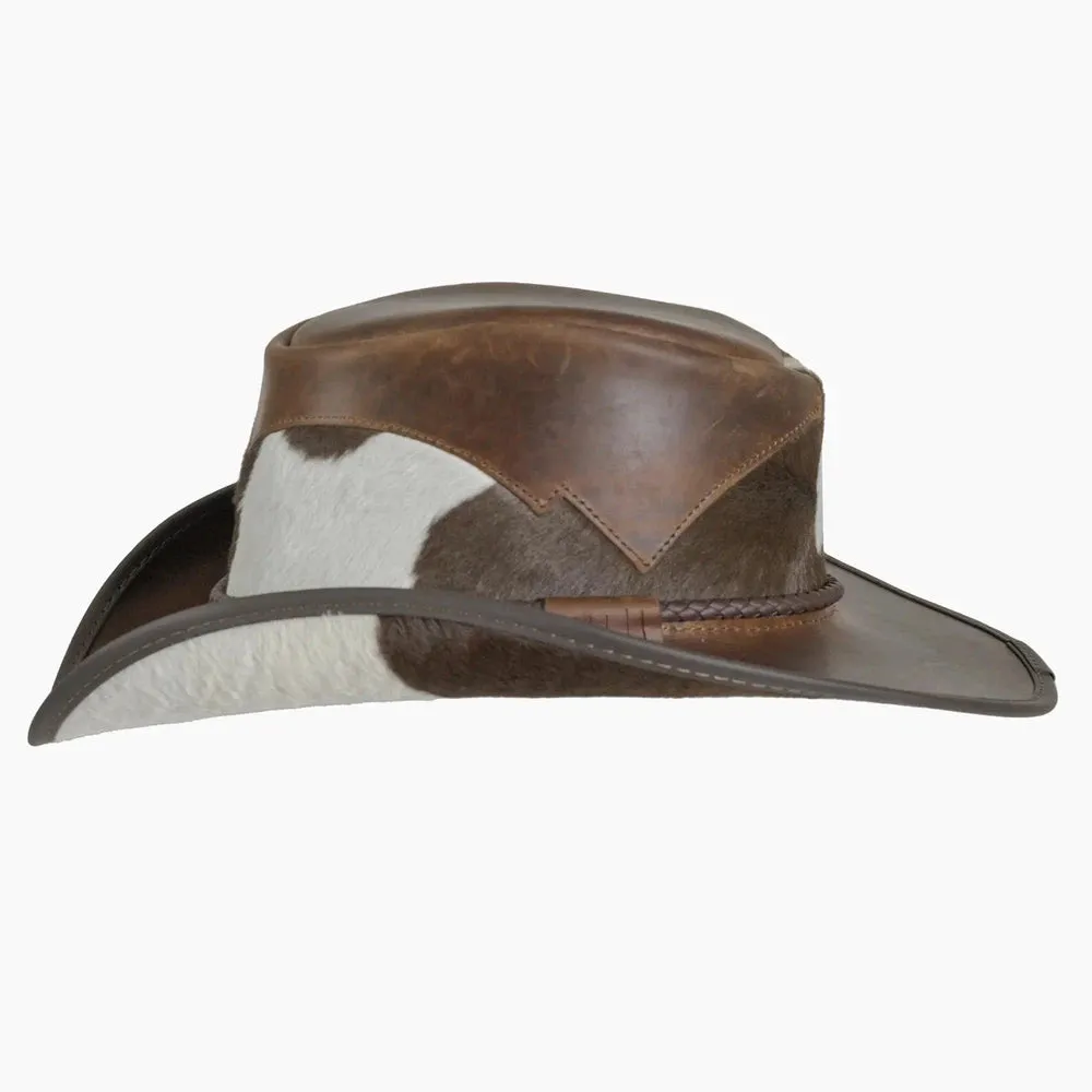 Pinto | Mens Leather Cowboy Hat with Calf Accents