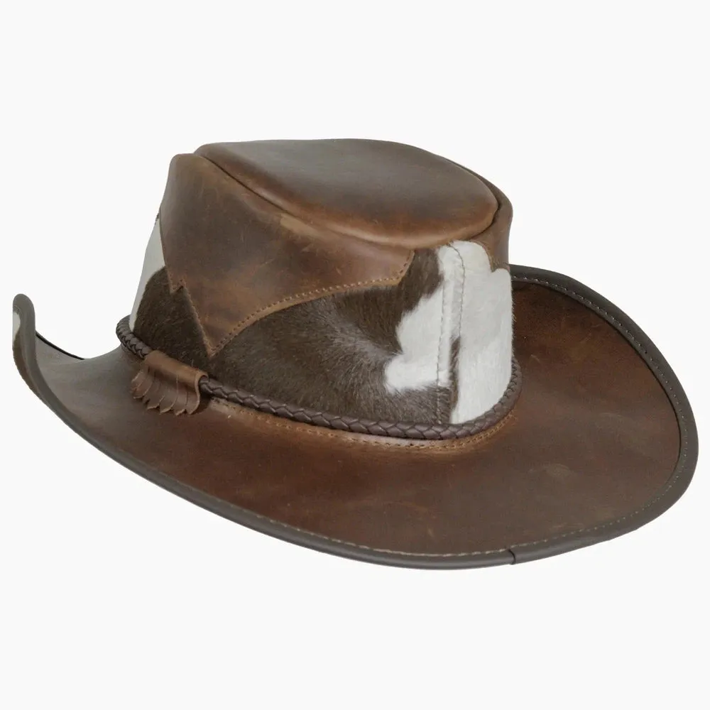 Pinto | Mens Leather Cowboy Hat with Calf Accents