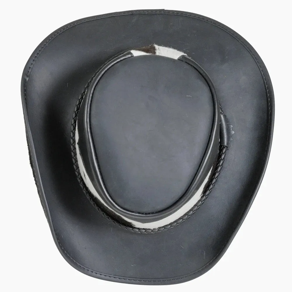 Pinto | Mens Leather Cowboy Hat with Calf Accents