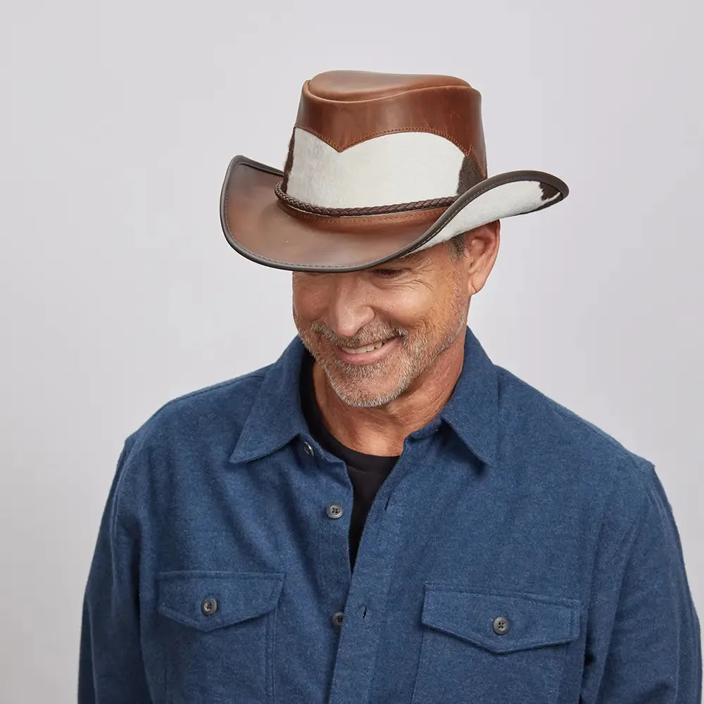 Pinto | Mens Leather Cowboy Hat with Calf Accents