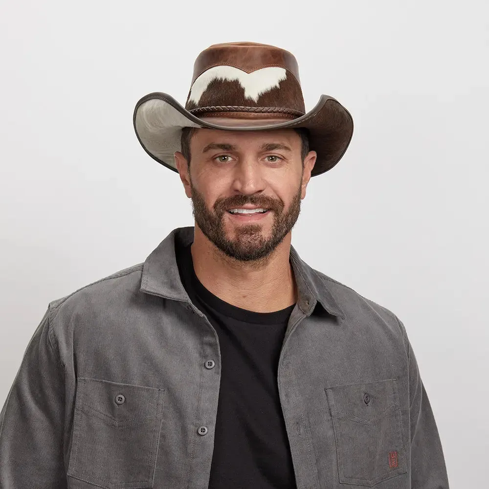 Pinto | Mens Leather Cowboy Hat with Calf Accents