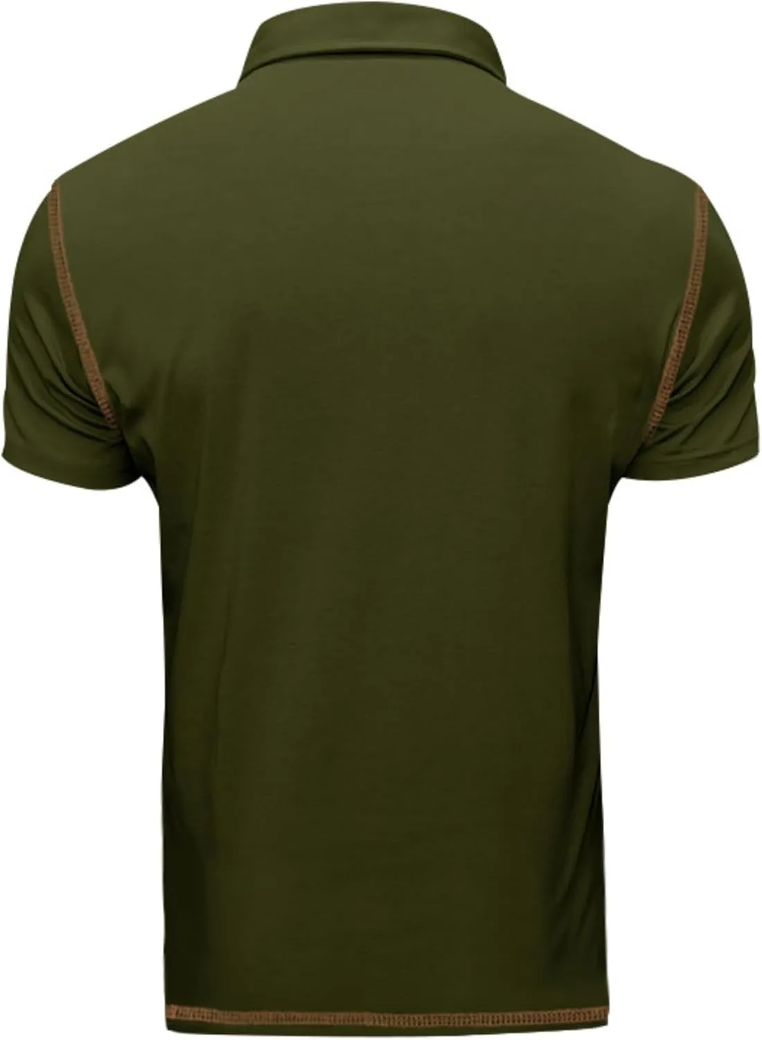 Polo Shirts Men Cotton Blend Short Sleeve Button Slim Fit Color Block Collared Patchwork Summer Tshirts with Pocket