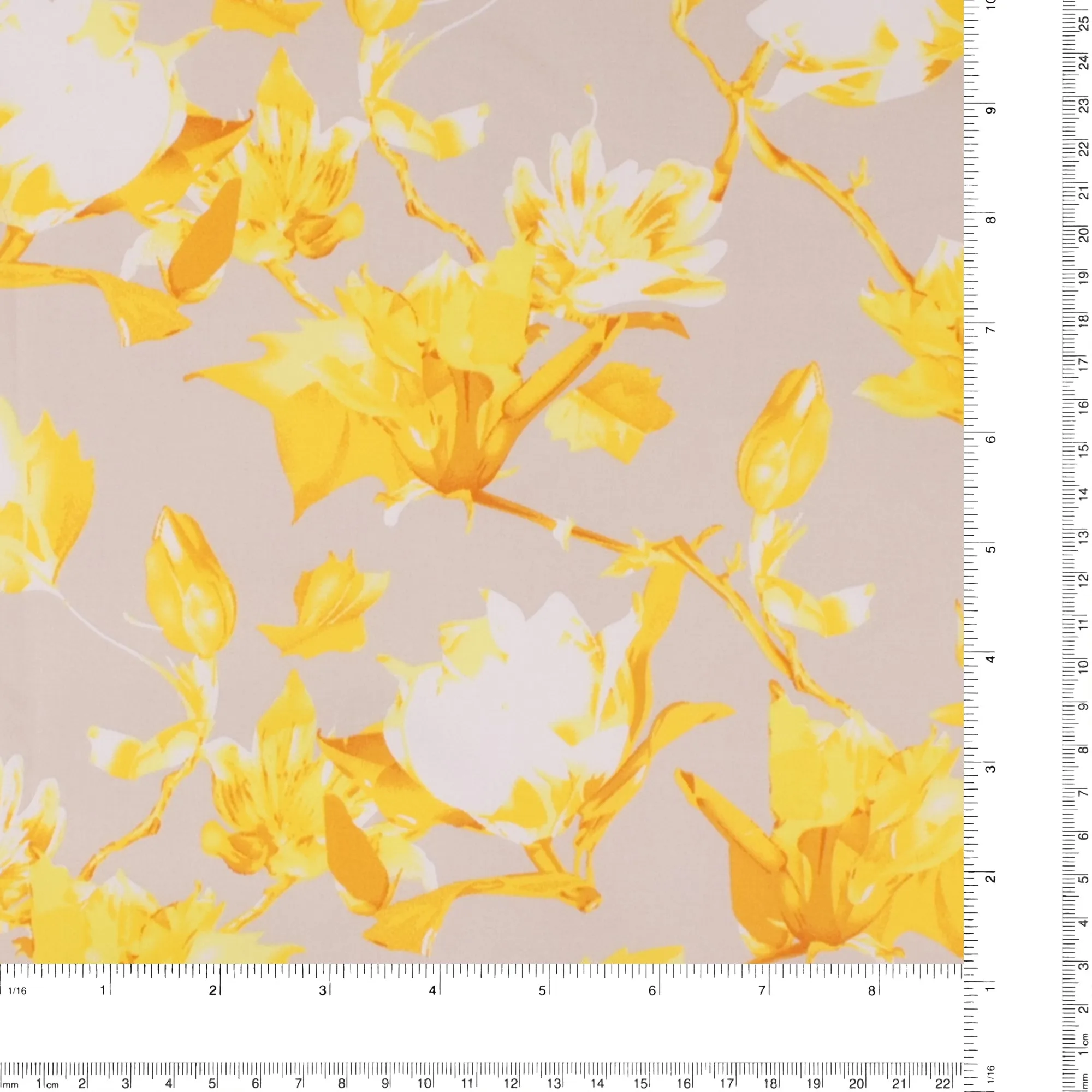 Printed Stretch Sateen - SANDY - 008 - Yellow