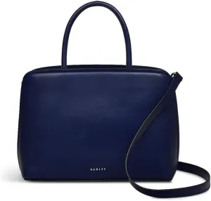 RADLEY London Bow Street Women's Small Leather Ziptop Satchel Bag, Evenfall