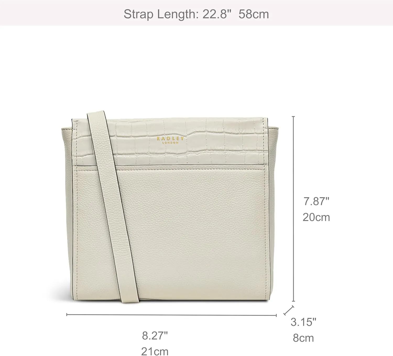 RADLEY London Downtown Womens Small Leather Ziptop Crossbody Bag
