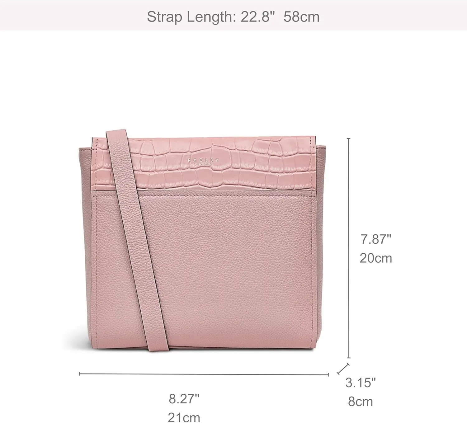 RADLEY London Downtown Womens Small Leather Ziptop Crossbody Bag