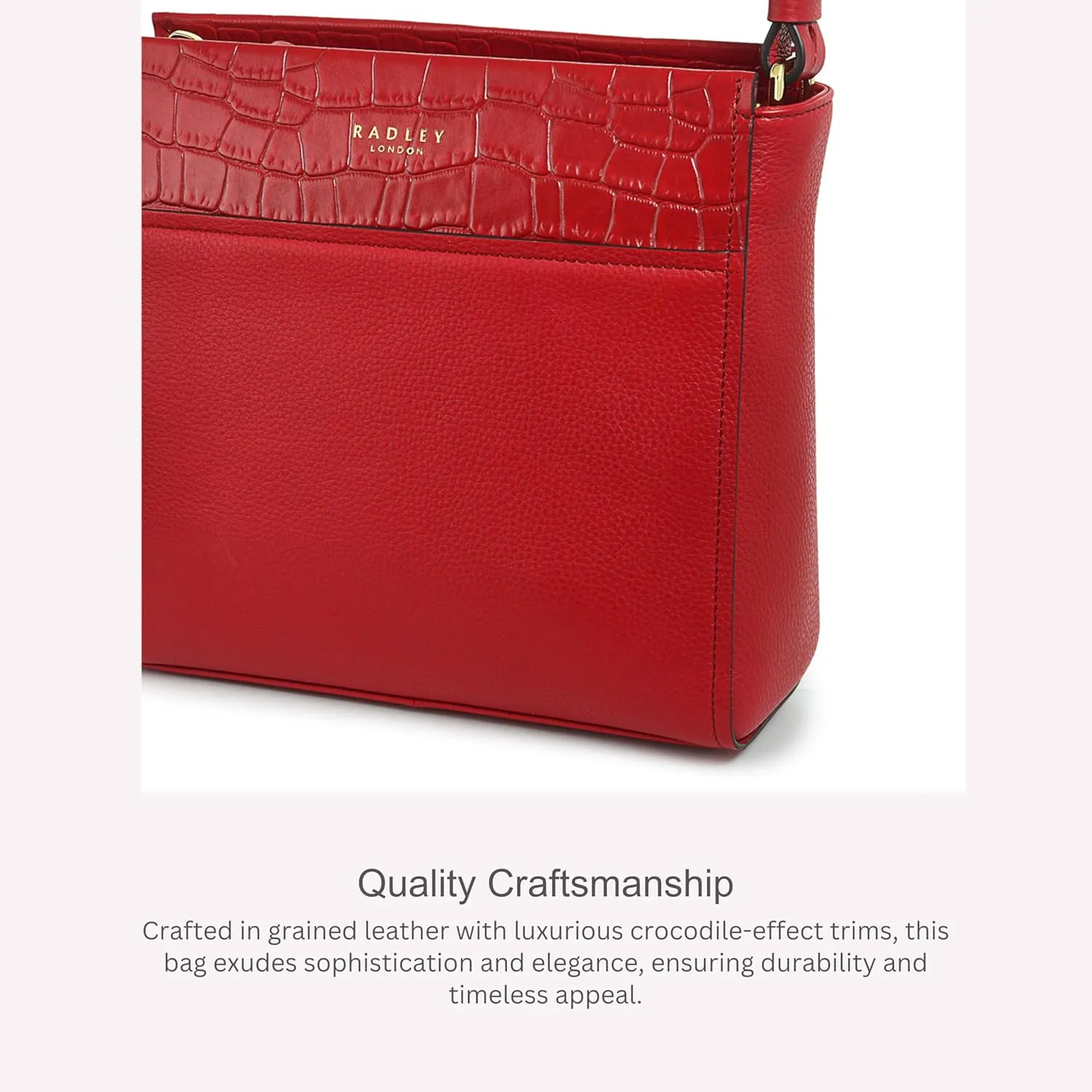 RADLEY London Downtown Womens Small Leather Ziptop Crossbody Bag