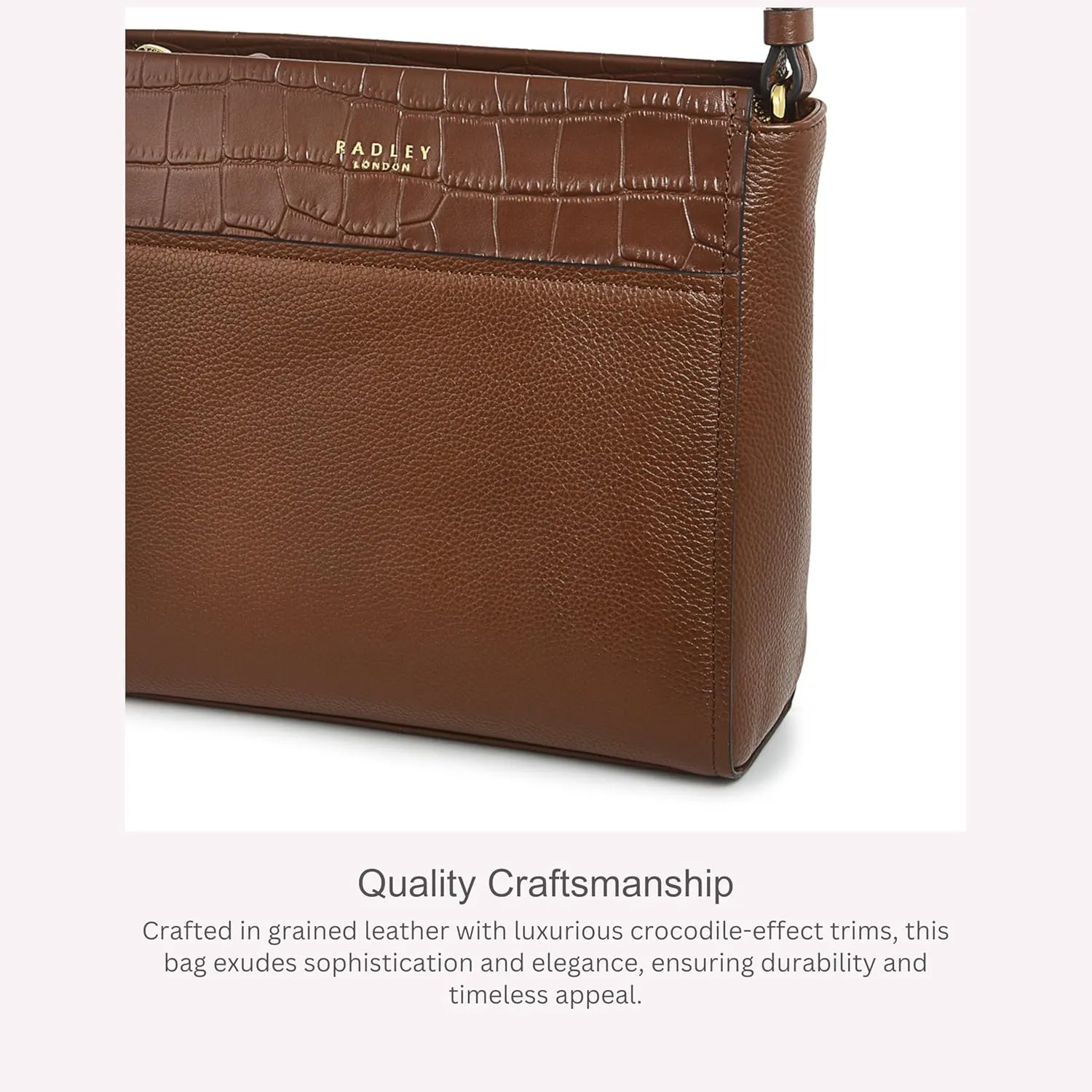 RADLEY London Downtown Womens Small Leather Ziptop Crossbody Bag