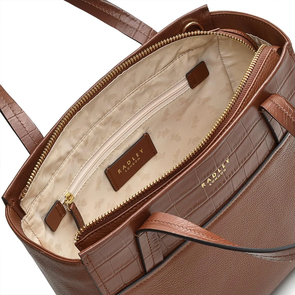 RADLEY London Downtown Women's Small Leather Ziptop Satchel Bag