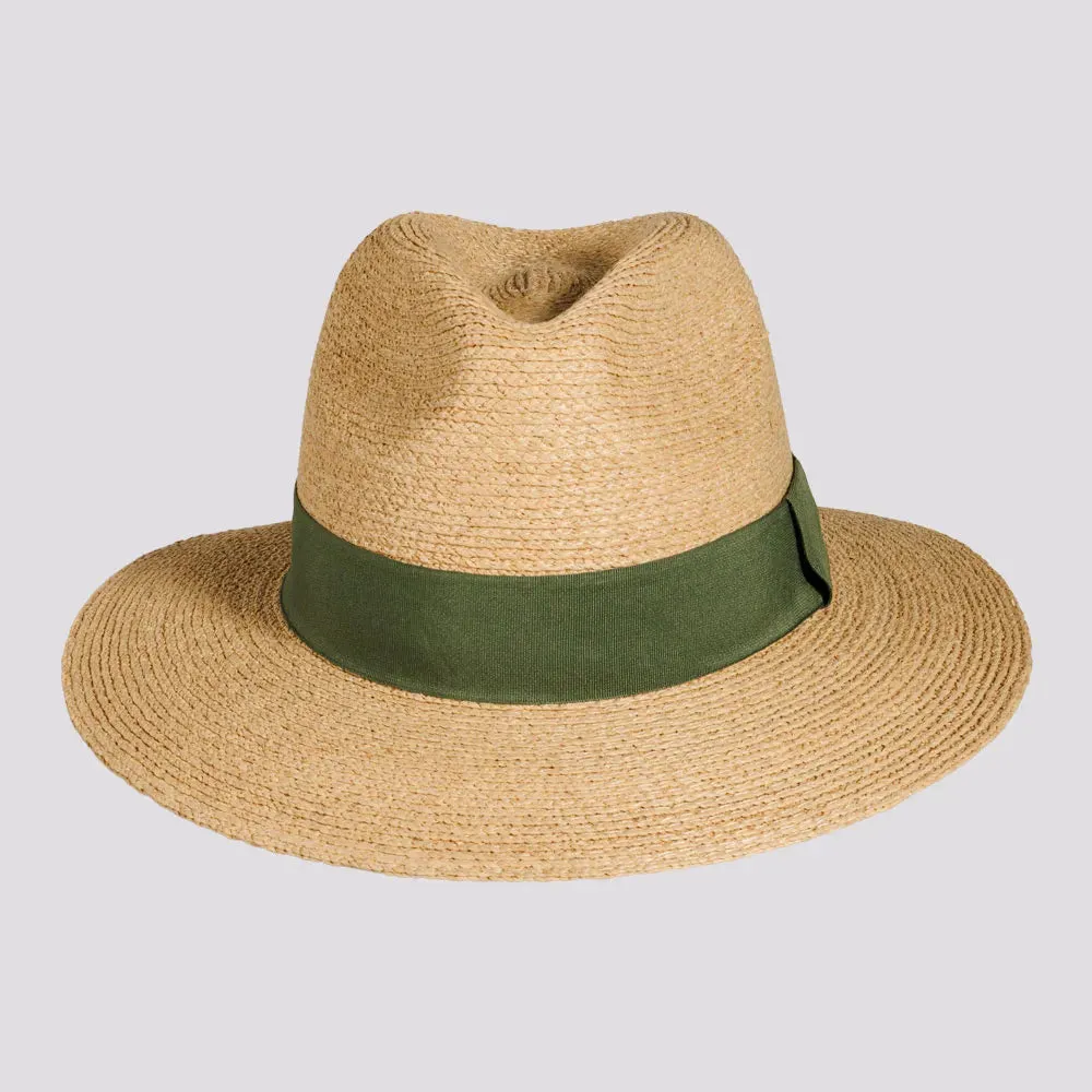 Ravello | Womens Crocheted Raffia Braid Safari Fedora Hat