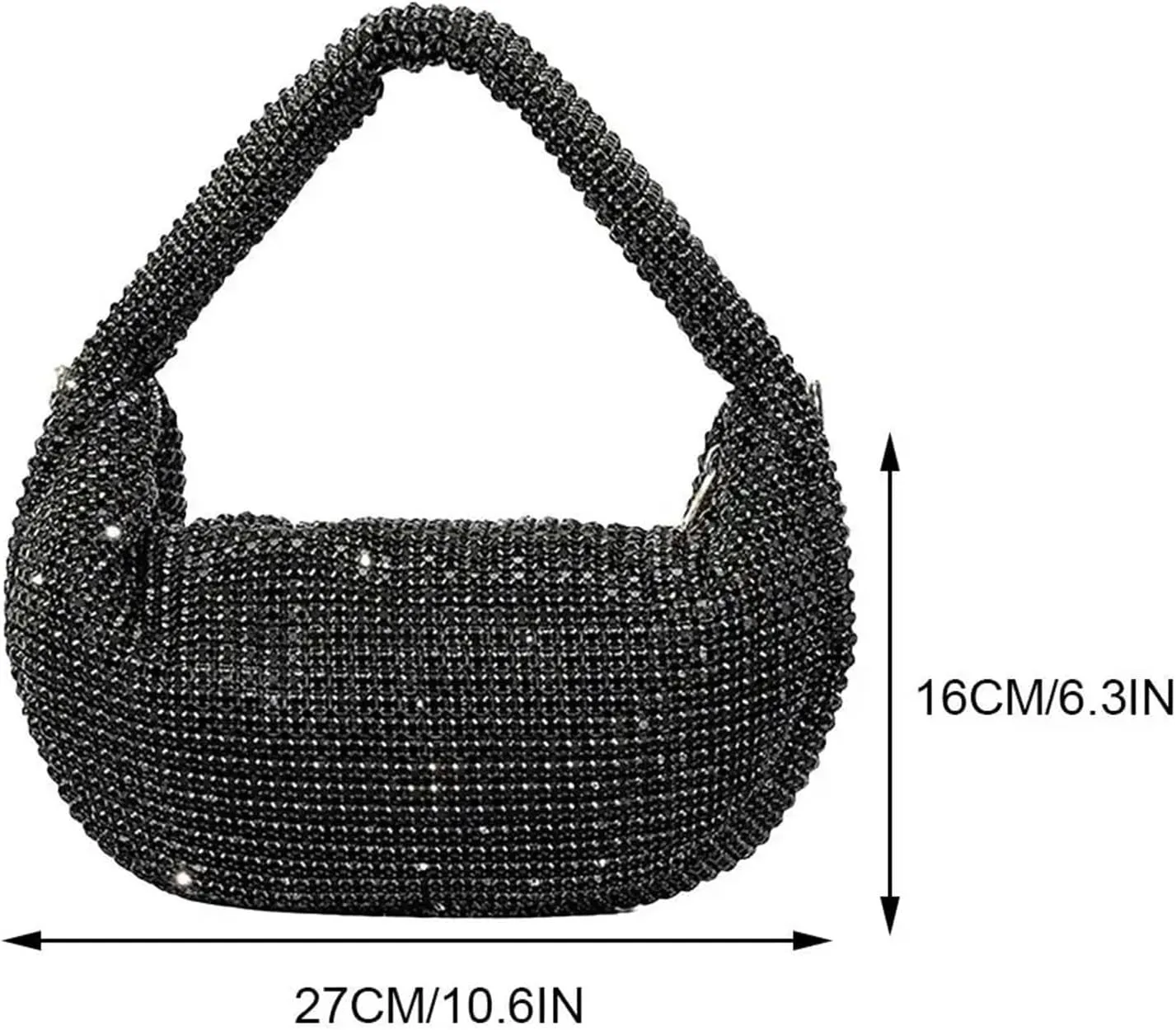 Rhinestone Bags Diamond Evening Purses Women's Sparkly Banquet Bag Wedding Party Handbag Rhinestone Clutch Bag Dinner Bag(Green)