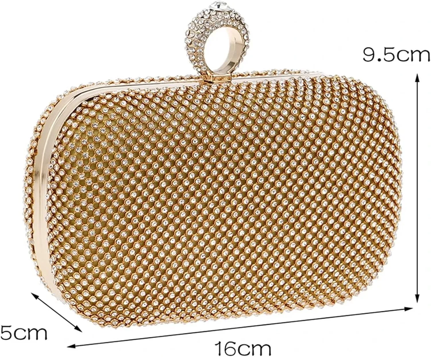 Rhinestone Bags Evening Clutch Bags Diamond-Studded Evening Bag with Chain Shoulder Bag Women's Handbags Wallets Evening Bag for Wedding(YM1000silver)