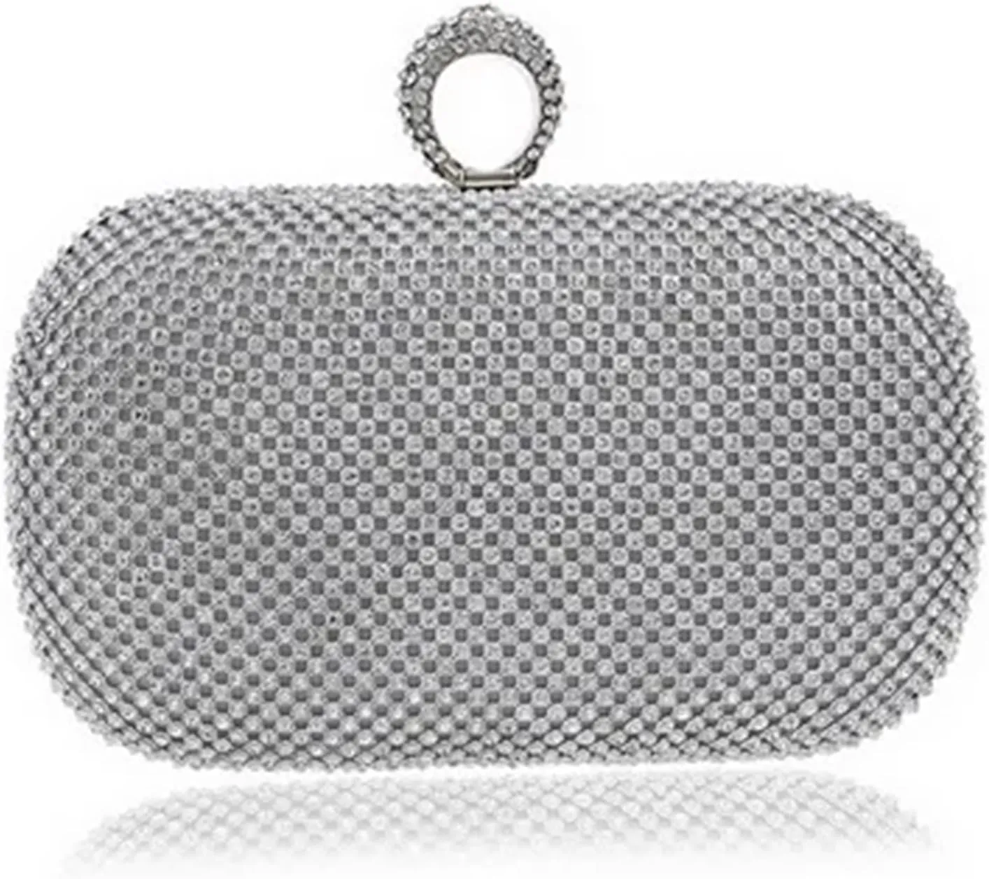 Rhinestone Bags Evening Clutch Bags Diamond-Studded Evening Bag with Chain Shoulder Bag Women's Handbags Wallets Evening Bag for Wedding(YM1000silver)