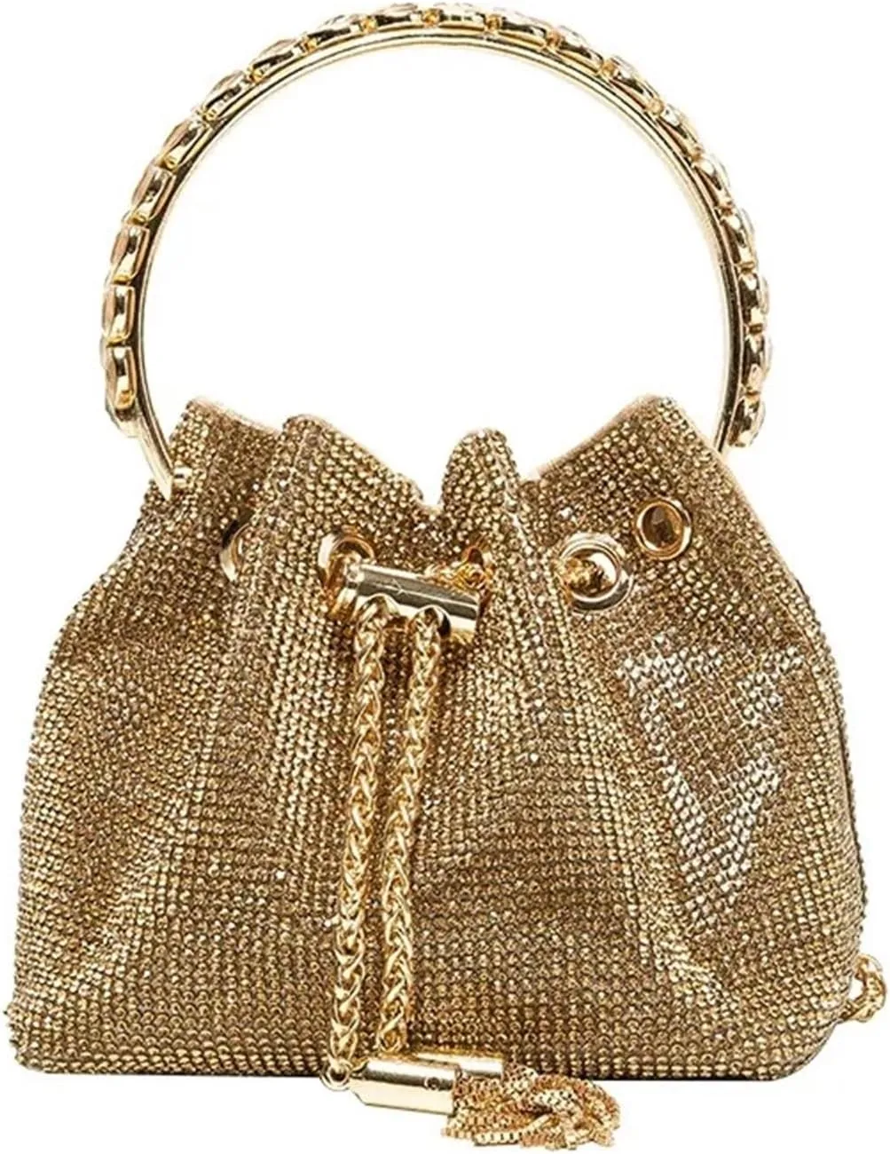 Rhinestone Bags Rhinestones Evening Clutch Women Bag Purses Bucket Ladies Handbag Diamonds Shoulder Shiny Crystal(Multi)
