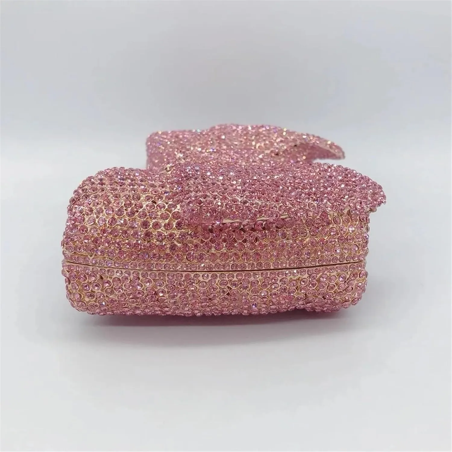 Rhinestone Bags Women's Crystal Evening Clutch Bow-Shaped Rhinestone Lady Party Wedding Purse Prom Bridal Clutches Diamond Bags(Green)