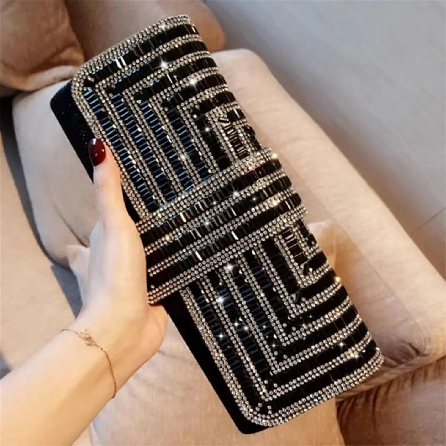 Rhinestone Bags Women's Rhinestone Clutch Purses Evening Bags Sparkling Glitter Formal Party Wedding Cocktail Prom Bags with Chain